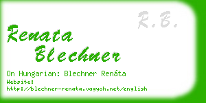 renata blechner business card